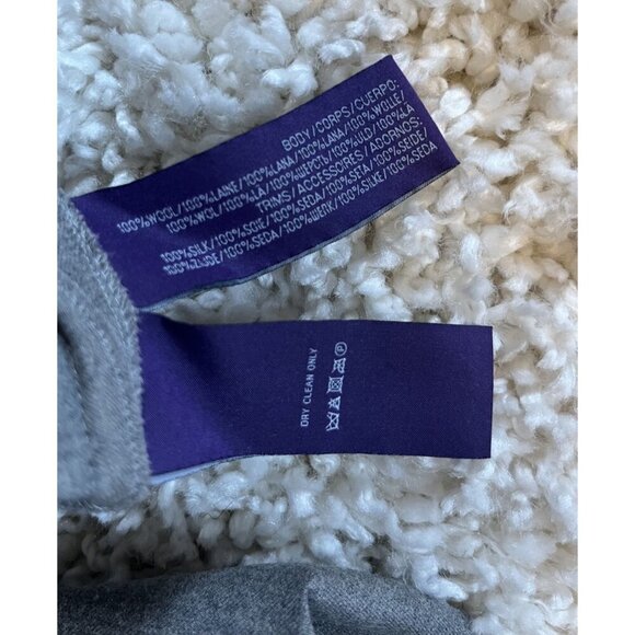 Ralph Lauren Collection Purple Label Wool Pants Made in Italy 4 Gray - Picture 3 of 4